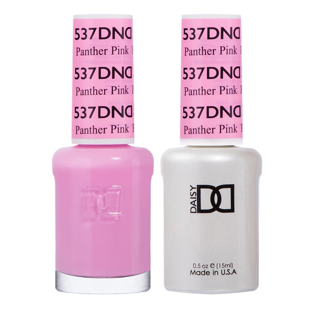 DND Panther Pink #537 Duo Gel Polish and Matching Lacquer Set