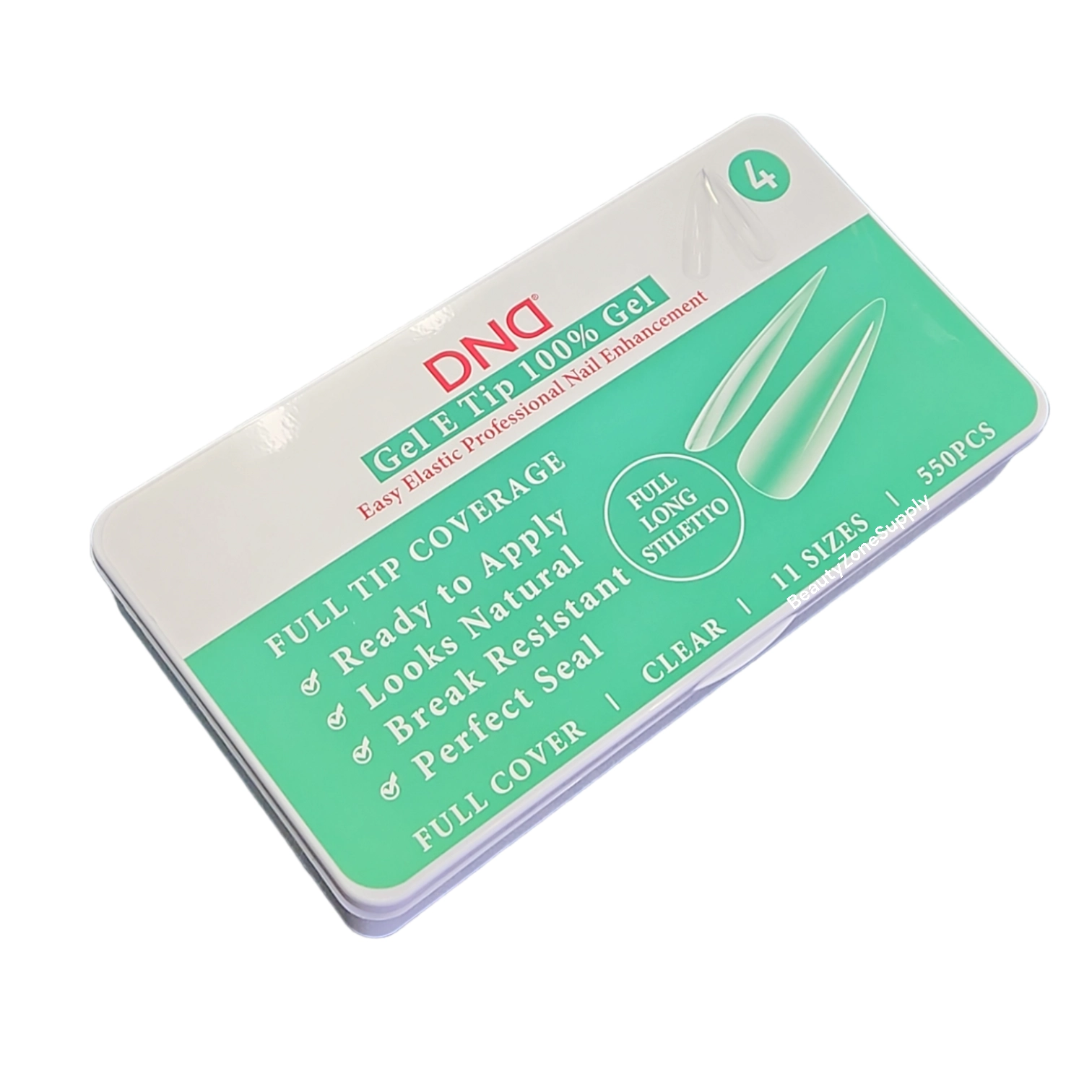 DND Brand Soft Gel Nail Tips in Full Long Stiletto Shape, Pack of 550 Tips #4