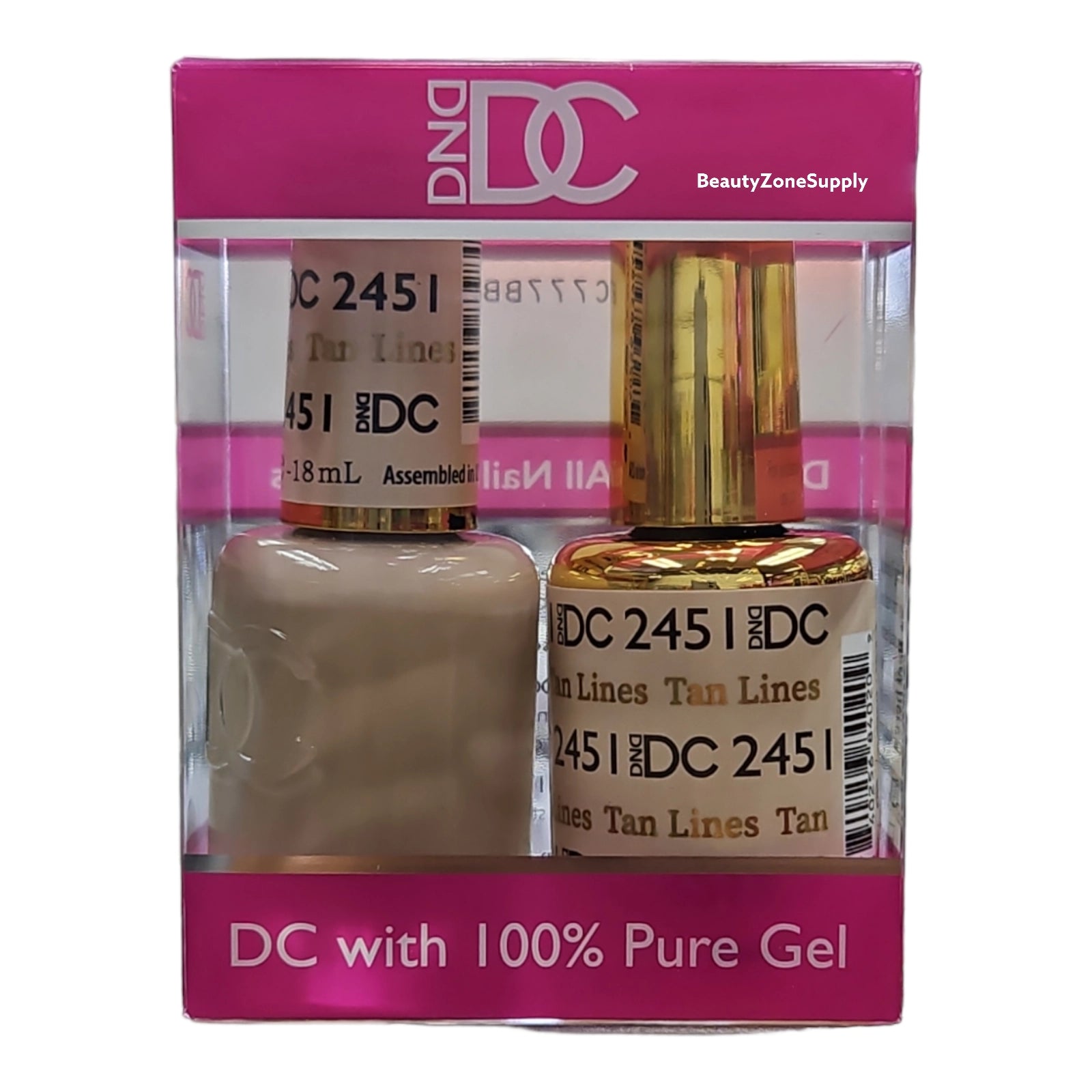 DND DC 2023 Sheer Duo Gel & Lacquer - Tan Lines #2451