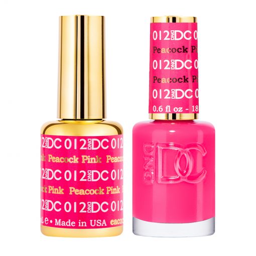 DND DC Gel Polish Duo in Stunning Peacock Pink #012 Set