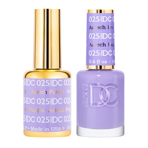 DND DC Professional Gel Polish Duo Set in Stunning Aztech Purple Shade #025