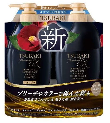 Shiseido Tsubaki Premium EX High - Performance Damage Care and Repair Shampoo or Conditioner with 400ml Volume
