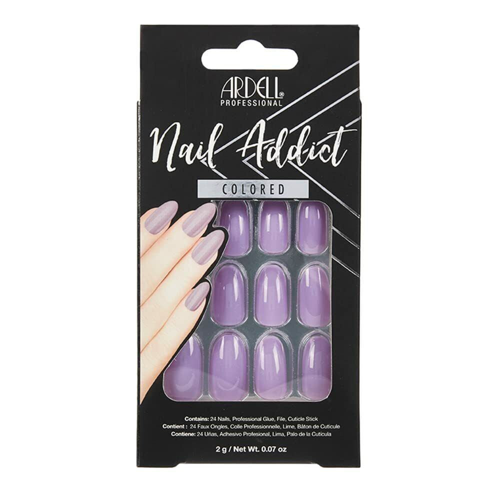 Ardell Nail Addict Solid Press-on Nails in Gorgeous Lavender #66437