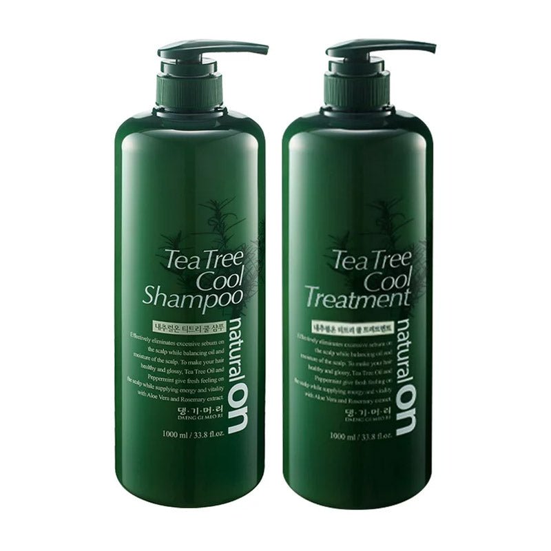 Daeng Gi Meo Ri Naturalon 1000ml Tea Tree Cool Shampoo and Treatment for Hair Care