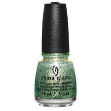 China Glaze Holo Lacquer - Green/Gold Glitter, 0.5 oz (#83610)