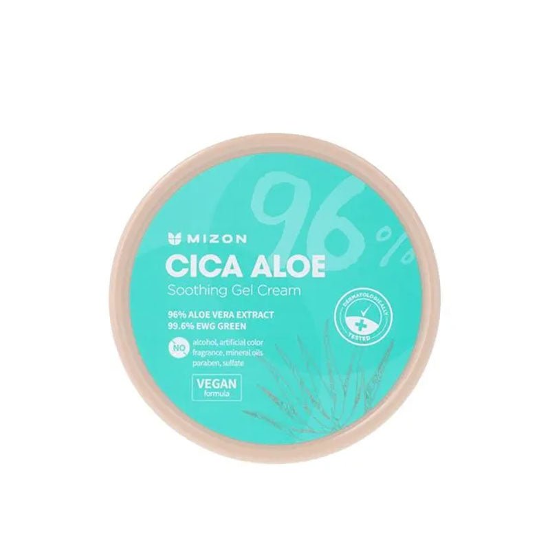 Mizon 96% Aloe Vera and Centella Asiatica Enriched Soothing Smoothing Gel Cream for Dry and Irritated Skin - 300g