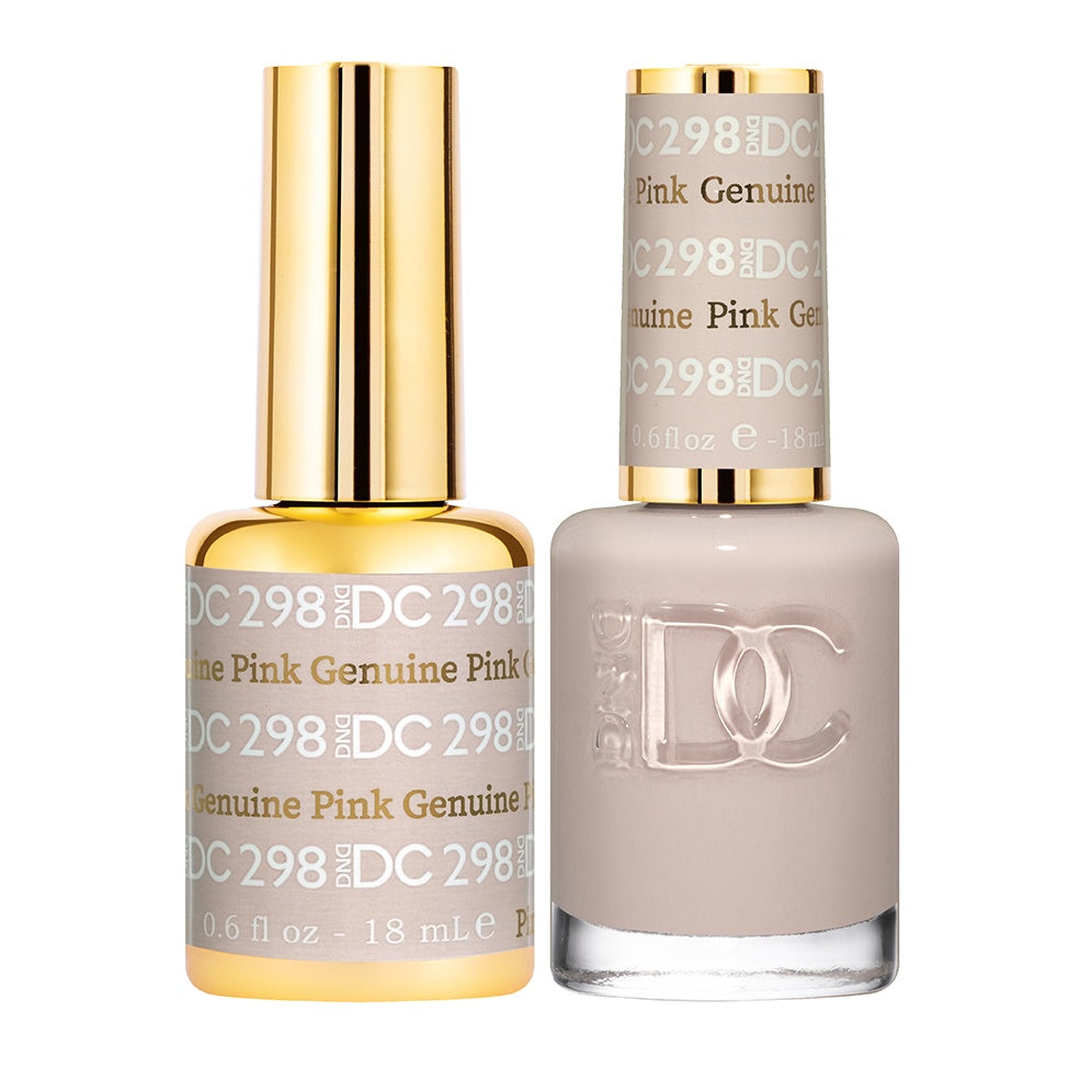 0.5 oz DND DC DUO Gel Polish in Stunning Genuine Pink #298