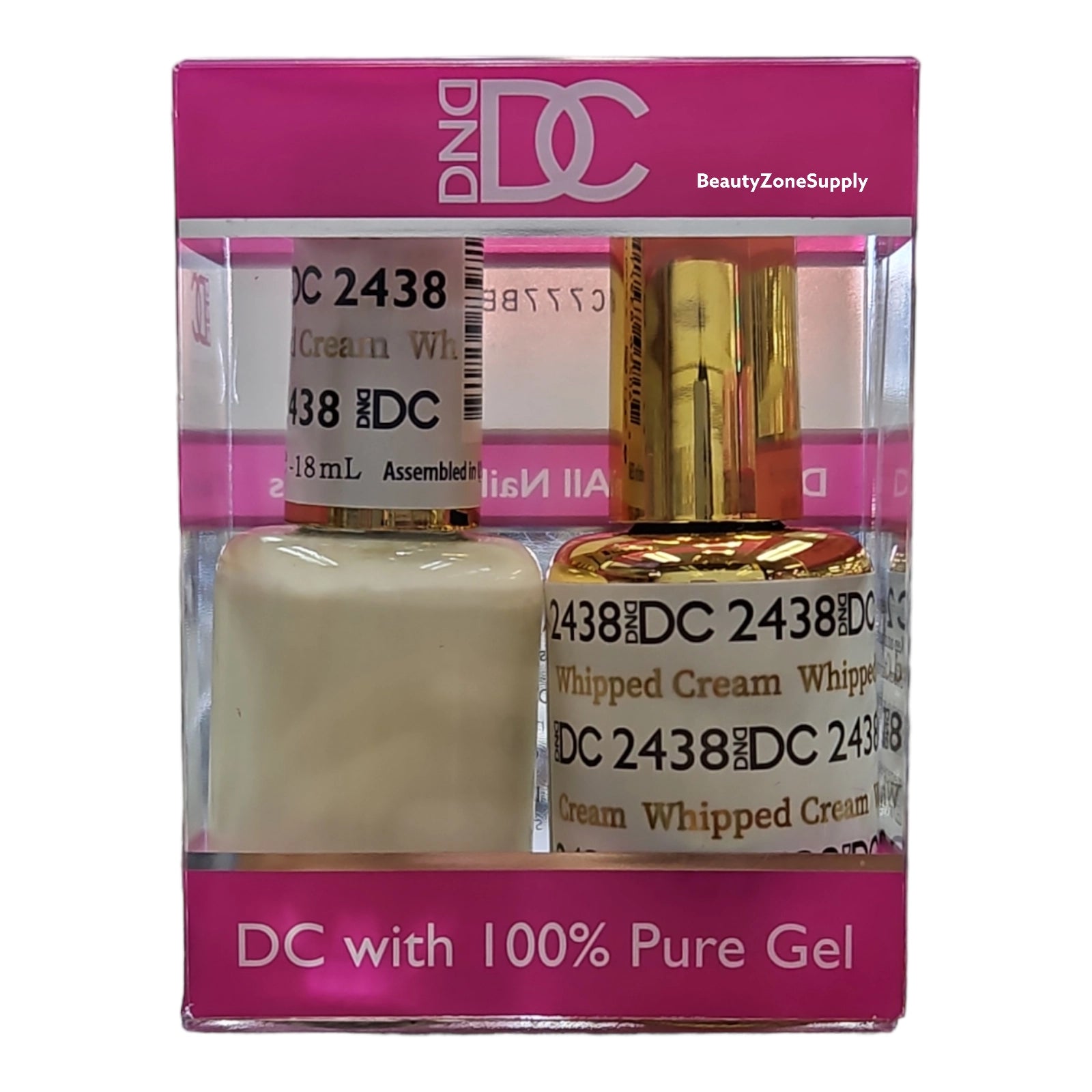 DND DC 2023 Sheer Duo Gel & Lacquer Whipped Cream Nail Polish #2438