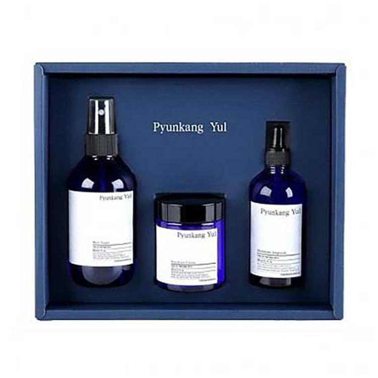 Top-Rated Pyunkang Yul Skincare Set Comprising 200ml Mist Toner, 100ml Moisture Ampoule, and 100ml Moisture Cream
