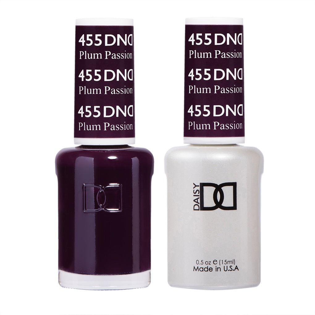 DND Double - Effect Gel Nail Polish and Lacquer in the Stunning Shade of Plum Passion #455