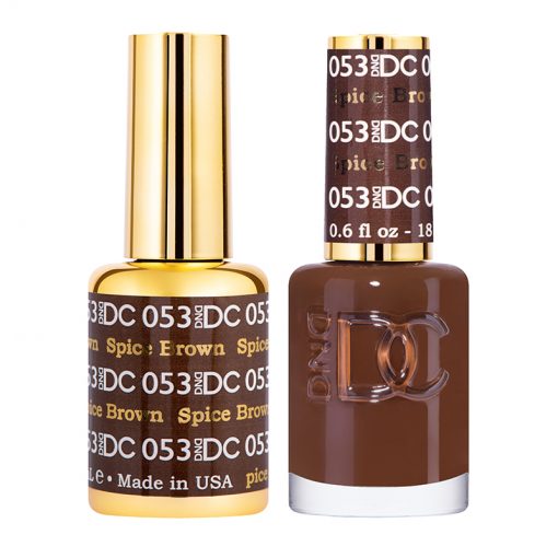 DND DC Gel Polish Duo: Stunning Spiced Brown #053 for Perfect Nails
