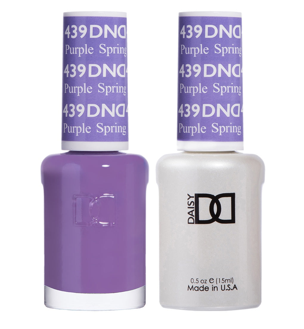 DND Purple Spring #439 Duo Gel Polish and Lacquer Set