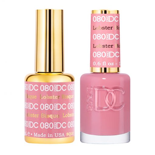 DND DC Professional Gel Polish and Nail Lacquer Duo - Lobster Bisque Shade #080