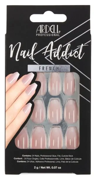 Ardell Nail Addict Press - on French Fade Nails #61217, Ideal for Delicate Nail Fashion