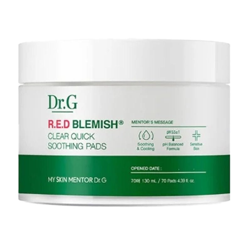 Dr. G R.E.D Blemish Clear Instant Soothing Facial Pads - Pack of 70 Pieces