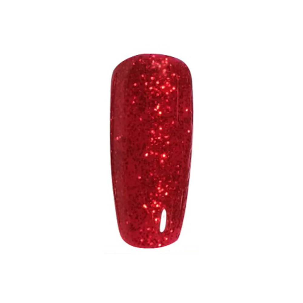 DND Dual - Function Gel Polish and Lacquer Set in Stunning Red Aura Color, Part of the 2022 Super Glitter Collection, #898