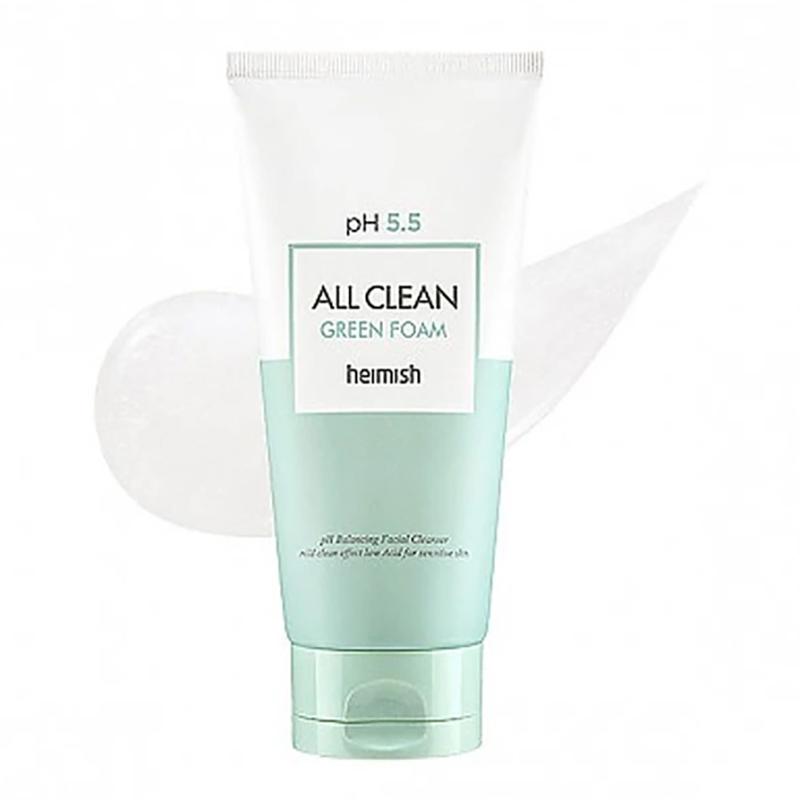 Heimish All - Clean pH - Balanced Green Cleansing Foam with a 5.5 pH Level, 150g
