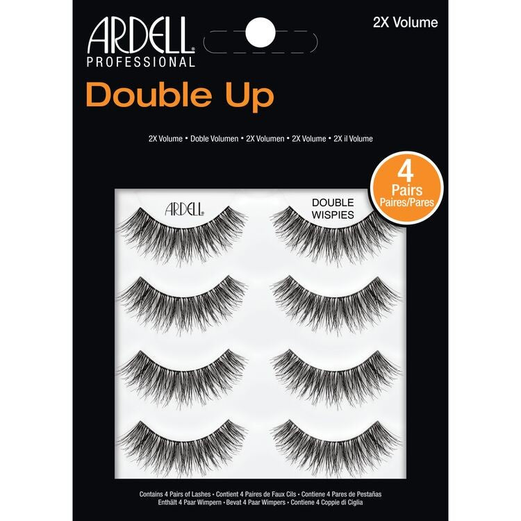 Ardell Double Up Mega Volume Wispies False Eyelashes 4-Pack Set #41913