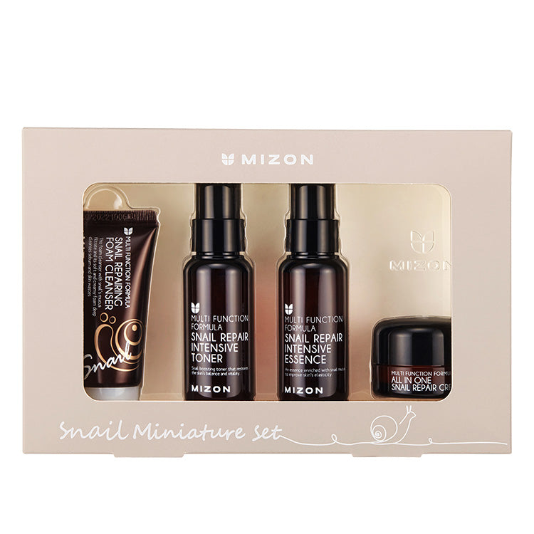Mizon Mini Snail Repair Set with 4 Essential Skin Care Items