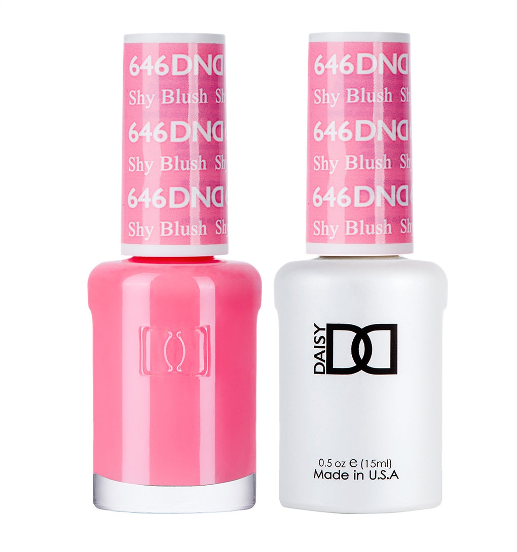 DND Duo Gel Polish and Matching Lacquer in Shy Blush Color #646