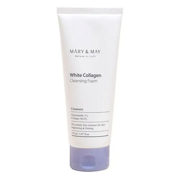 150ml Mary & May White Collagen Facial Cleansing Foam for Radiant Skin