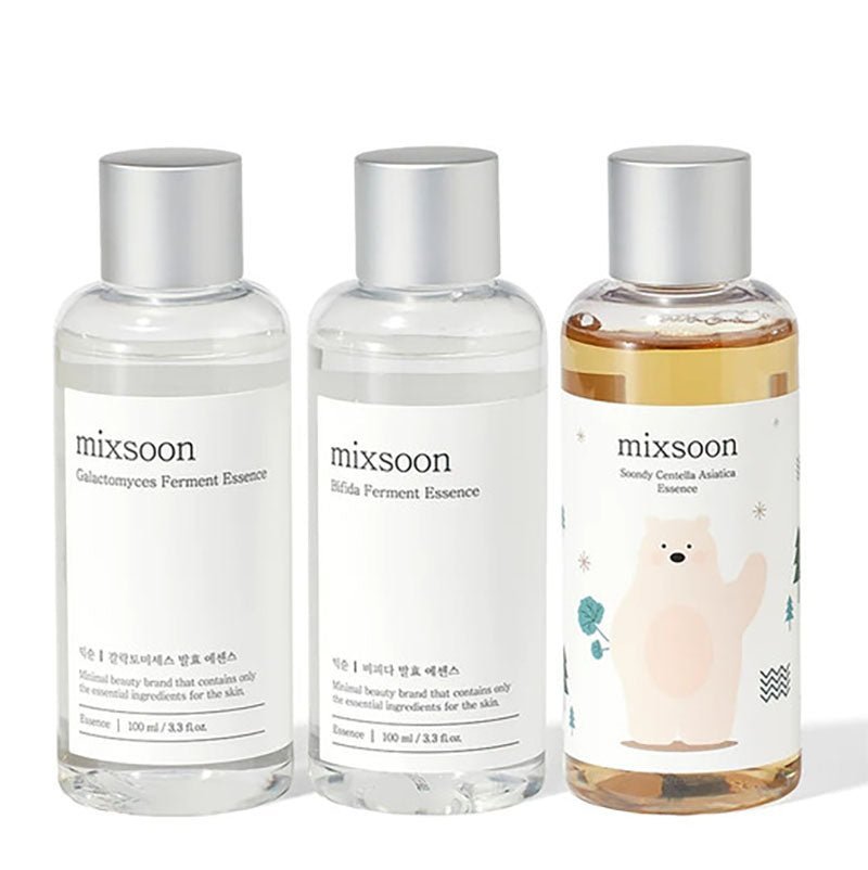 Soondy Centella Asiatica + Galactomyces + Bifida Fermented Essence Layering Set (100ml x 3 Bottles)