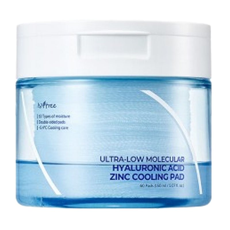Isntree Ultra-Low Molecular Weight Hyaluronic Acid Zinc Cooling Pads Pack of 60