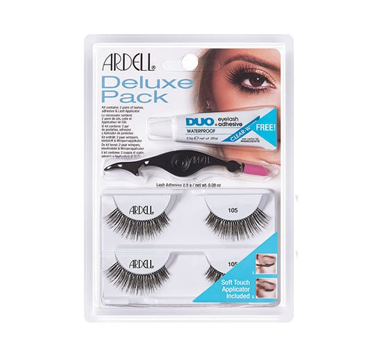 Ardell Deluxe Pack of Black False Eyelashes, Style 105, Product Code #66694