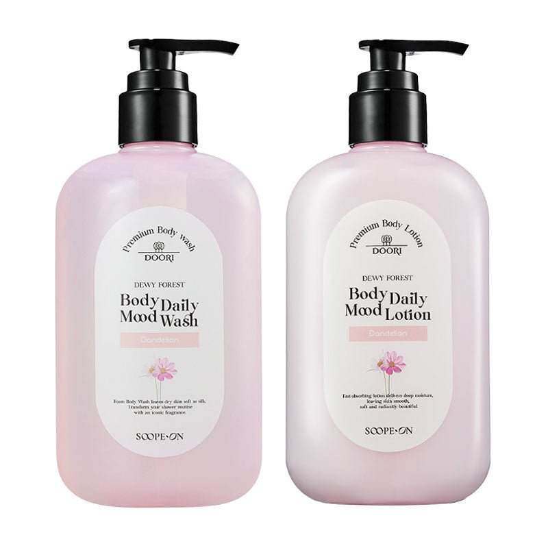 Daily Mood Body Wash & Lotion Set with Dandelion Extract, 380ml