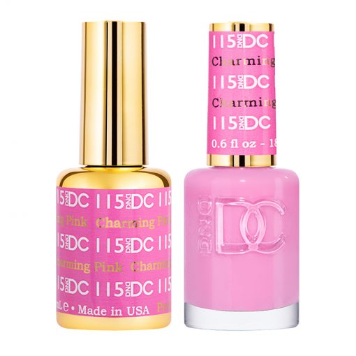 DND DC Stunning Pink Gel Polish Duo #115 - Ideal for Professional Manicures