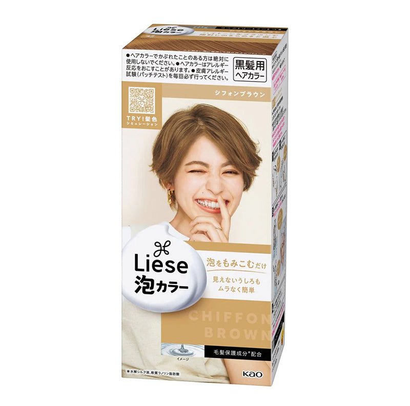 Kao Liese Natural Creamy Bubble-Type Hair Coloring Product for Even Hair Coloring