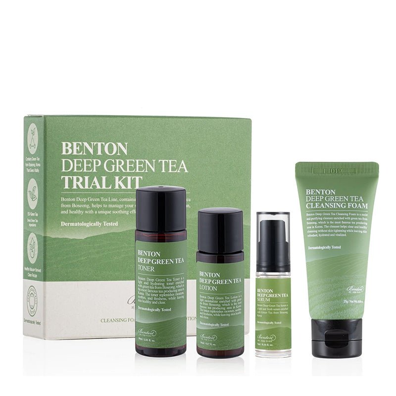 Benton's Deep Green Tea 4 - Piece Trial Kit for Winter Skin Hydration