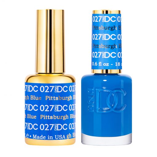 DND DC Gel Polish Duo Set - Pittsburgh Blue Shade #027 for Professional Nail Art