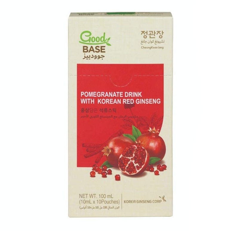 Goodbase Premium Pomegranate and Korean Red Ginseng Beverage Pouch, 50ml Each
