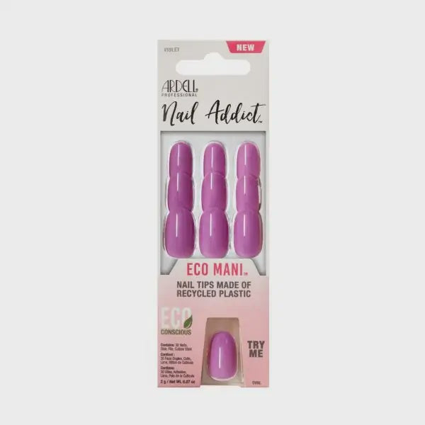 Ardell Eco-Friendly Press-on Nails in Violet - Nail Addict Style #58642