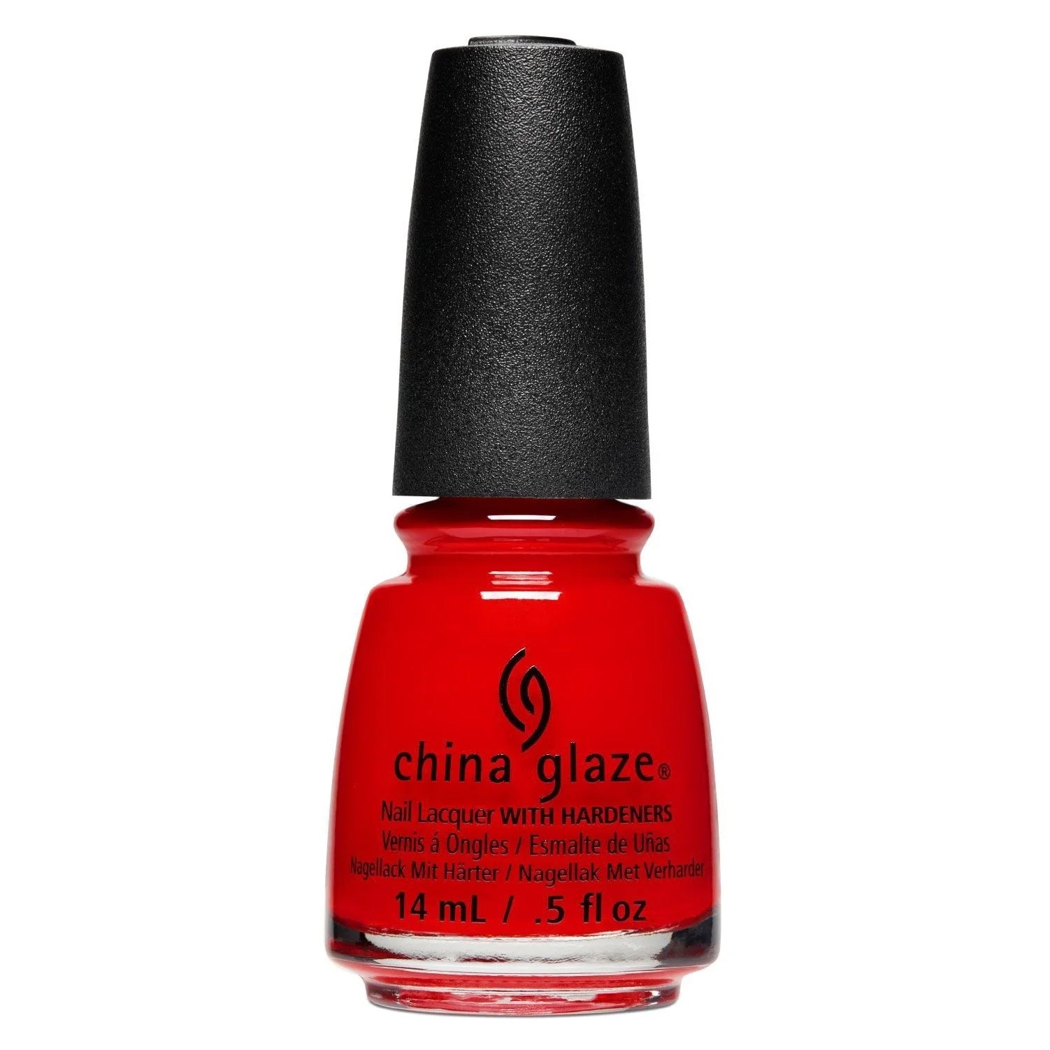 China Glaze Nail Lacquer - Flameboyant Red Neon Color, 0.5 oz Bottle #80009