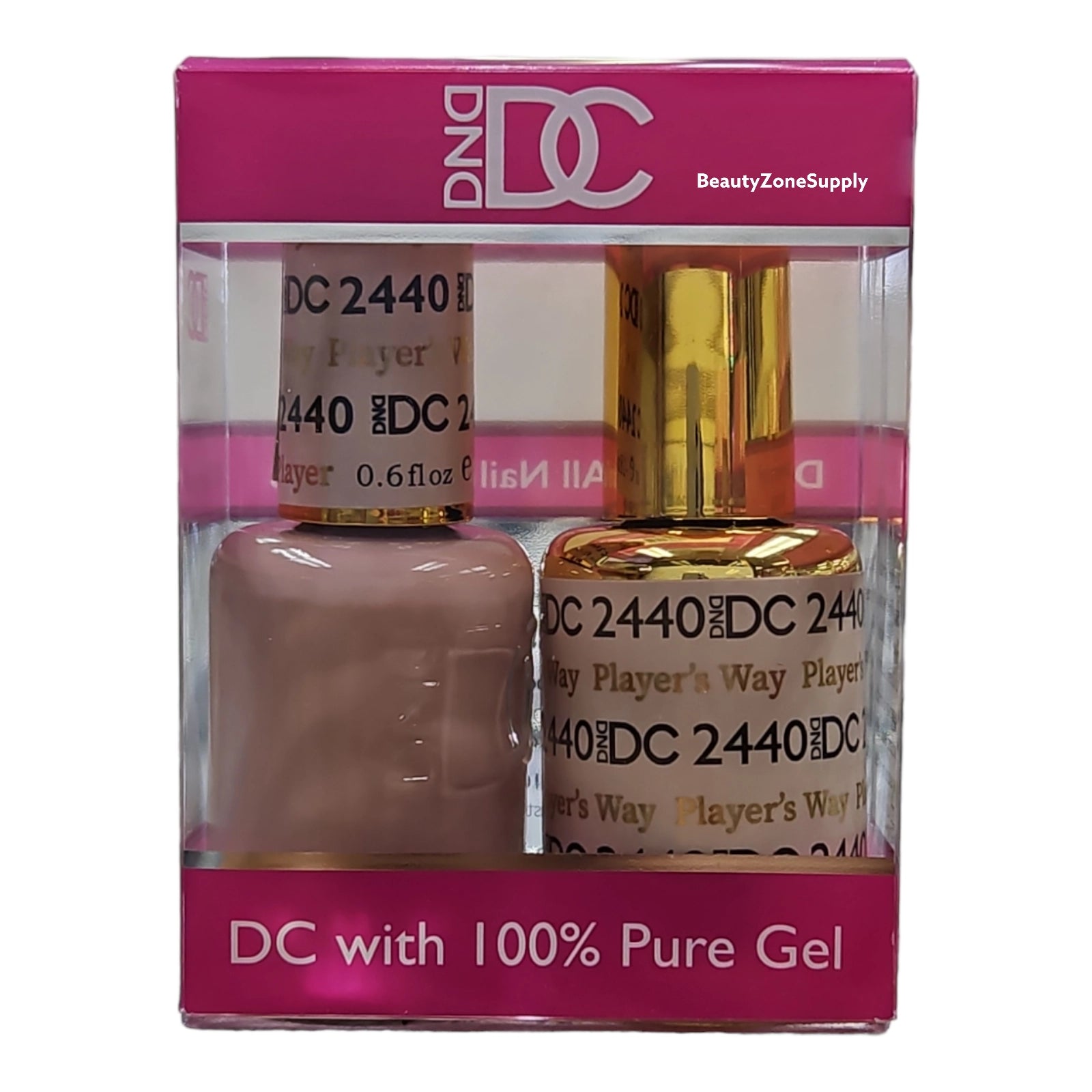 DND DC Duo Gel & Lacquer - Player's Way #2440 from 2023 Sheer Collection, USA Made