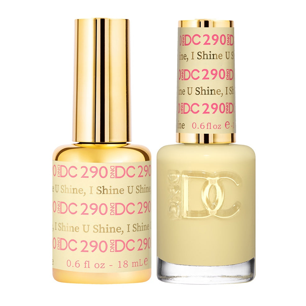 DND DC DUO 0.5 oz U Shine, I Shine Glitter Metallic Gel #290