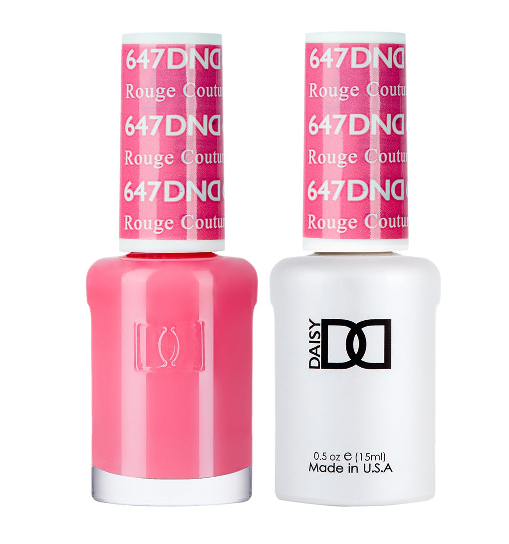 DND Duo Gel Polish and Matching Lacquer - Rouge Couture Nail Color #647