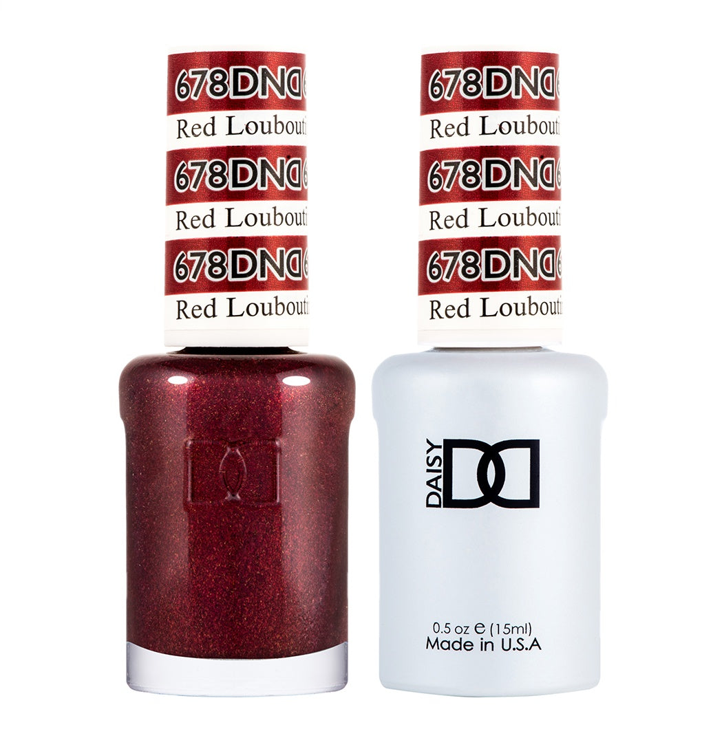 DND Duo Red Louboutin #678 Gel Nail Polish and Matching Lacquer Set