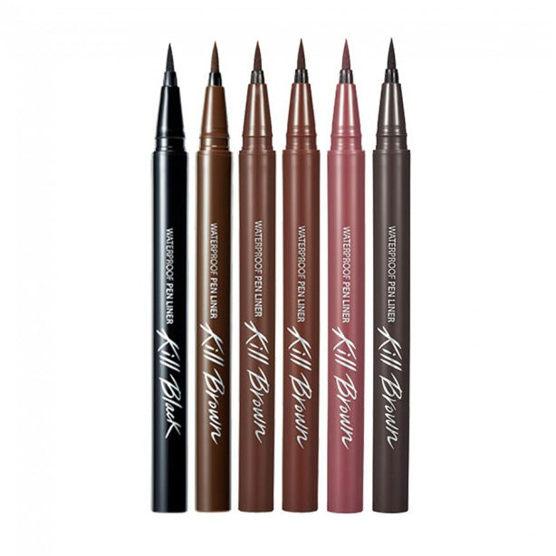 Clio Waterproof Liquid Eyeliner Pen Liner in Kill Black XP and Kill Brown XP Variants, 0.55ml
