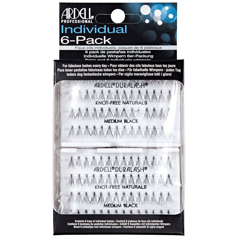 6-Pack Ardell Individual Knot-Free Medium Natural False Lashes 60078