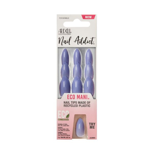 Ardell Eco-Friendly Press-on Nails in Periwinkle Color - Nail Addict #58638