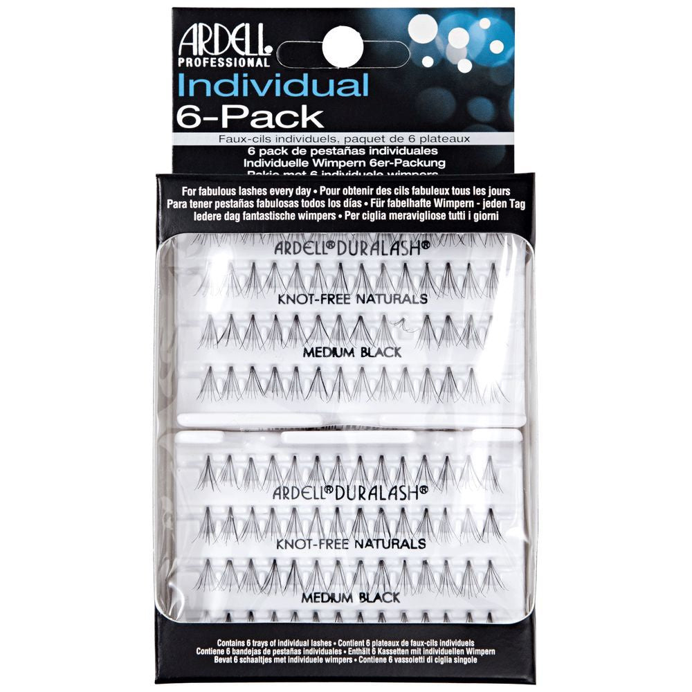 6-Pack Ardell Individual Knot-Free Medium Natural False Lashes 60078