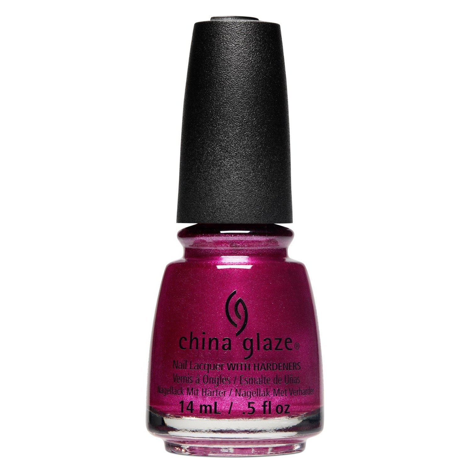 China Glaze Nail Lacquer - Rose My Name with Magenta Shimmer, 0.5 oz Bottle #80013