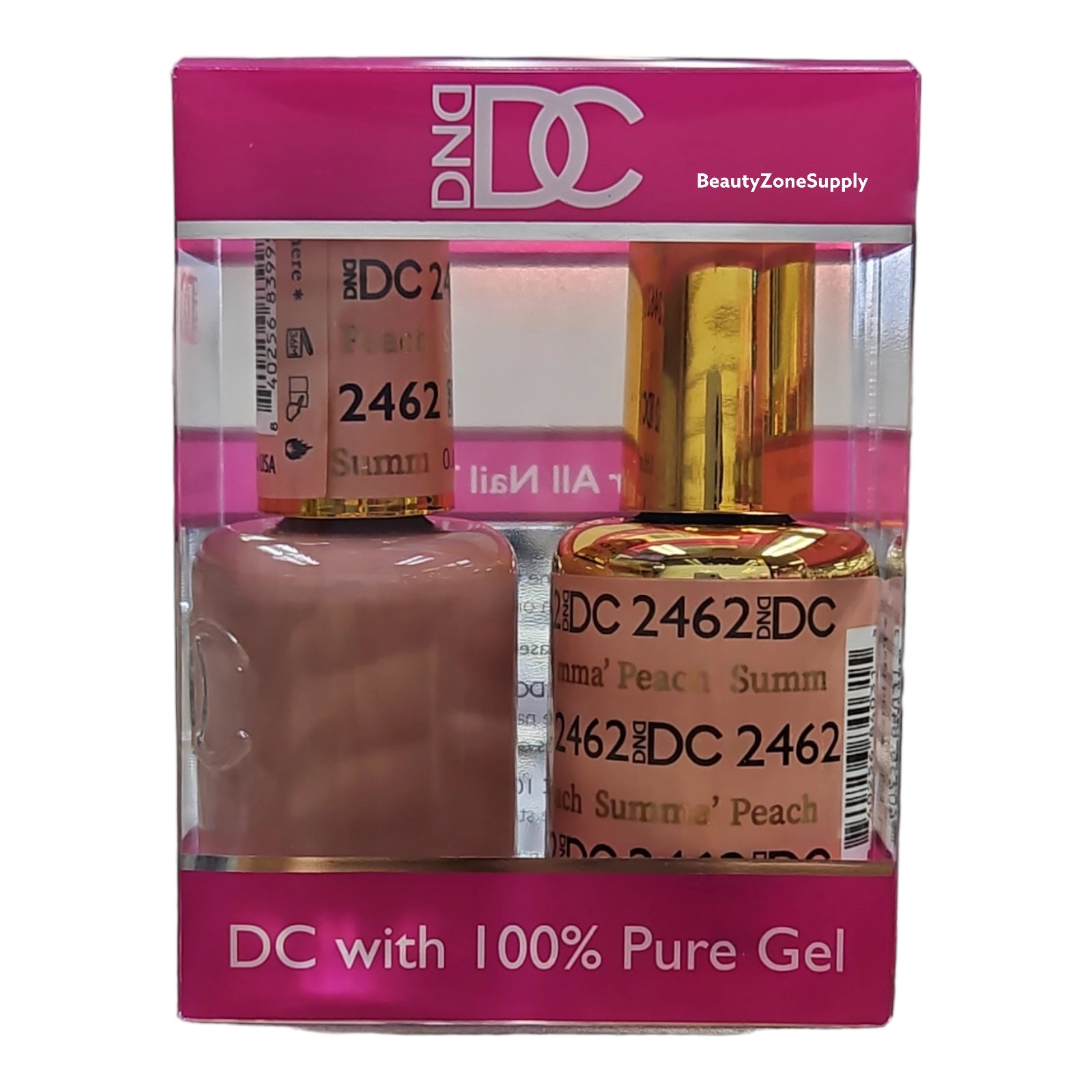 DND DC Gel & Lacquer Duo: 2023 Sheer Collection Summa' Peach #2462