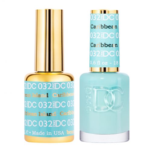 DND DC Caribbean Island #032 Gel Polish and Lacquer Duo