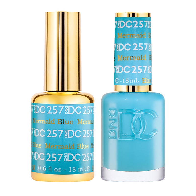 DND DC DUO Gel Nail Polish - 0.5 oz Mermaid Blue Shade #257