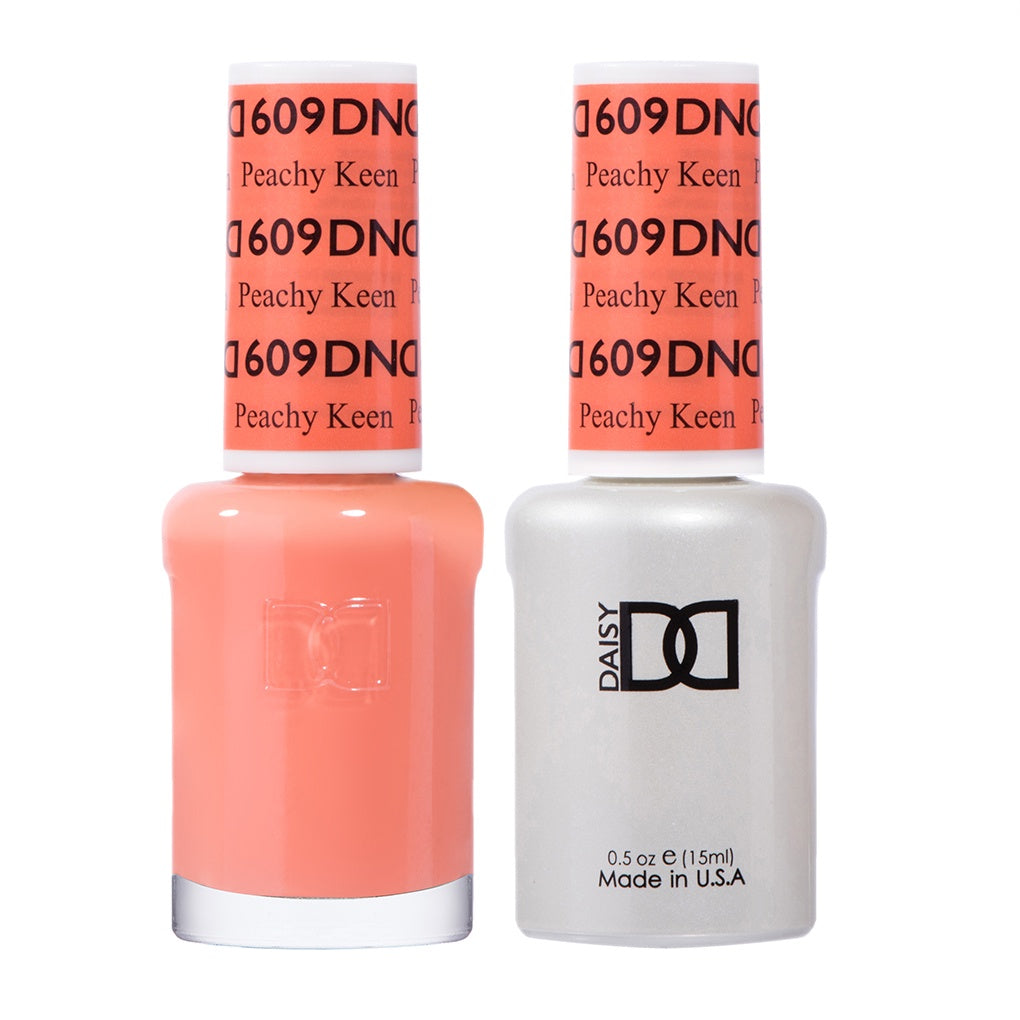 DND Duo Gel Nail Polish and Matching Lacquer in Peachy Keen Shade #609
