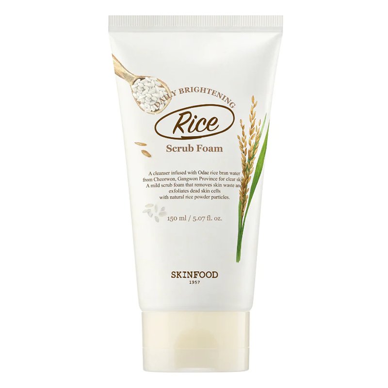 150ml Skinfood Rice-Based Daily Facial Brightening Scrub Foam